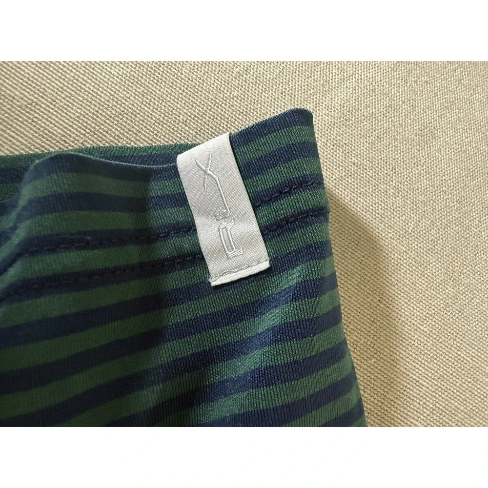 RLX Ralph Lauren Shirt Adult Medium Green Striped Golf Stretch Mens